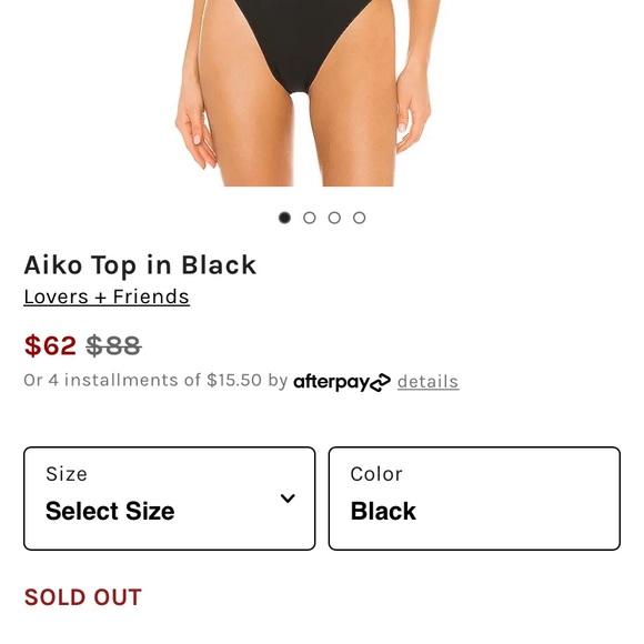 Lovers + Friends Aiko Top in Black Size M - Picture 8 of 8